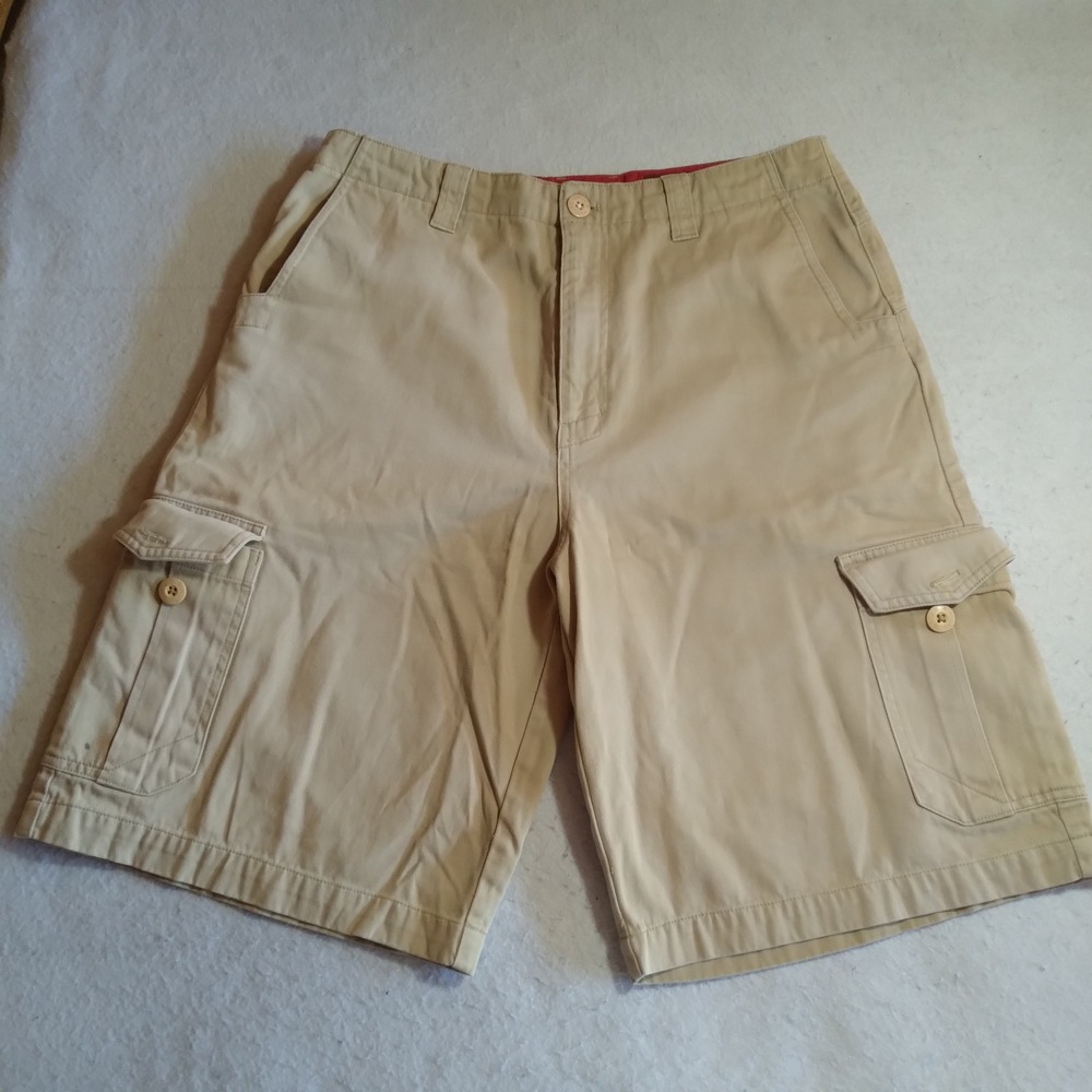 Y2K Rip Curl Mens Cargo Shorts Khaki Tan‎ Size 31 Cotton International